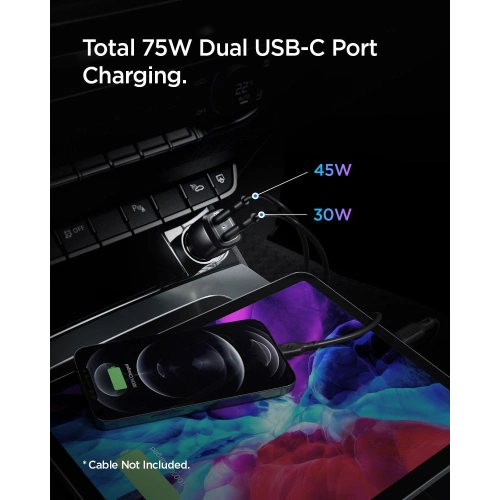 Kup Încărcător auto Spigen PC2200 Arcstation Încărcător auto cu 2 porturi PD 75W Negru - SPN2764 - {ean13} - Sklep Home Screen