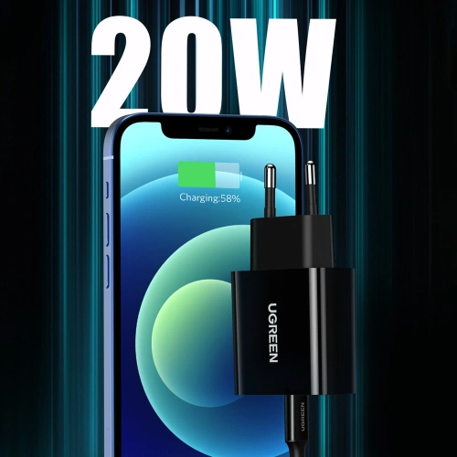 Kup Hálózati töltő Ugreen USB Typ C 20W Power Delivery fekete (10191) - UGR1438 - {ean13} - Sklep Home Screen
