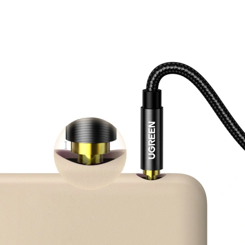 Kup AUX audio kábel Ugreen 90 fokos minijack 3,5 mm 2m kék (AV112) - UGR1441 - {ean13} - Sklep Home Screen