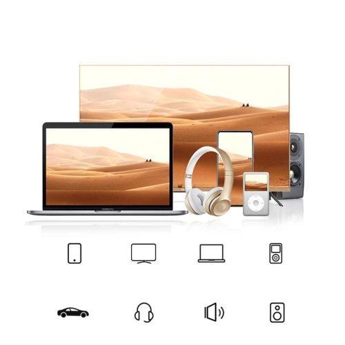 Kup AUX audio kábel Ugreen 90 fokos minijack 3,5 mm 2m kék (AV112) - UGR1441 - {ean13} - Sklep Home Screen