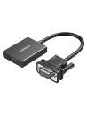 Kabel Adapter VGA Ugreen (männlich) - HDMI (weiblich) 0.15m schwarz (CM513)