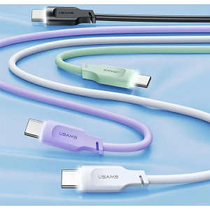 Kabel USAMS USB-C na USB-C PD Fast Charging 1,2m 100W Lithe Series czarny SJ567USB01(US-SJ567)