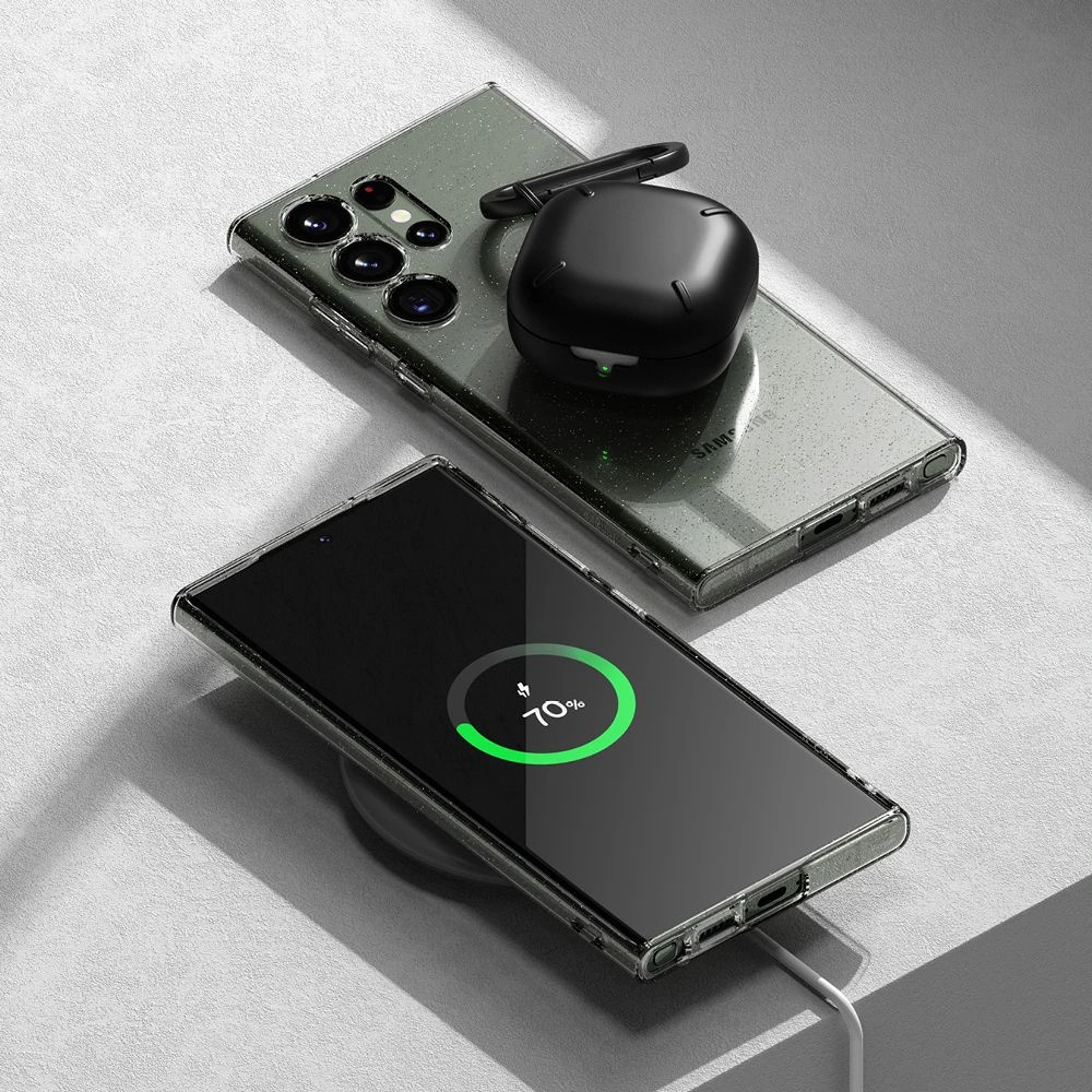 Etui Ringke Air Galaxy S23 Ultra Glitter Clear