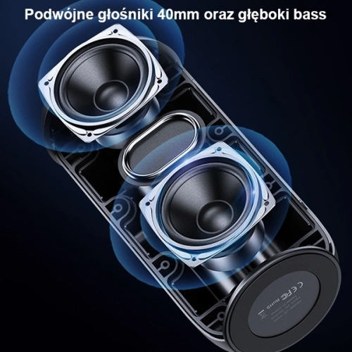 Buy USAMS Waterproof Wireless Speaker with Lanyard YC Series Bluetooth 5.0 10W black YC011YX01 - USA887 - {ean13} - Home Screen Store Europe
