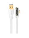 Cablul unghiular USAMS USB-A/USB-C PD 6A 66W Iceflake Series 1,2m alb SJ585USB02 (US-SJ585)