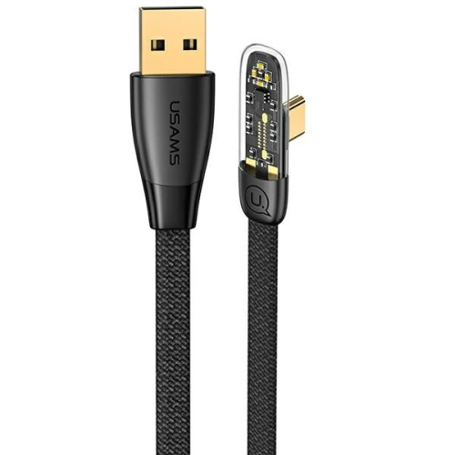 Kup Cablu unghiular USAMS USB-A/USB-C PD 6A 66W Iceflake Series 1,2m negru SJ585USB01 (US-SJ585) - USA889 - {ean13} - Sklep Home Screen