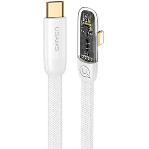 Winkelkabel USAMS USB-C/Lightning PD 20W Iceflake Serie 1,2m weiß SJ583USB02 (US-SJ583)