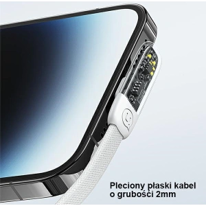 Kabel kątowy USAMS USB-C/Lightning PD 20W Iceflake Series 1,2m biały SJ583USB02 (US-SJ583)