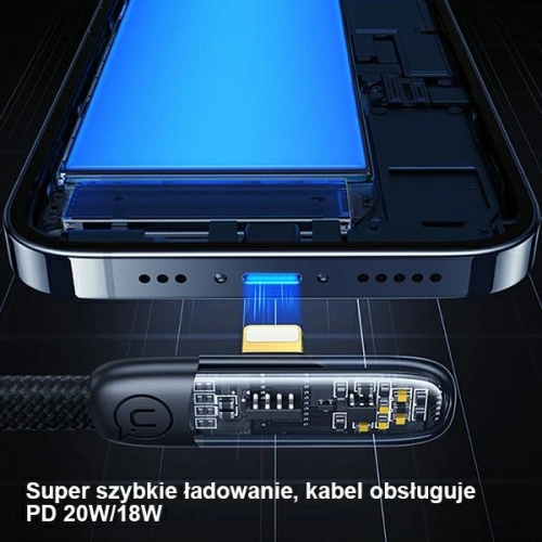 Kup Cablu unghiular USAMS USB-C/Lightning PD 20W Iceflake Series 2m alb SJ586USB02 (US-SJ586) - USA892 - {ean13} - Sklep Home Screen