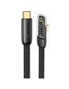 Kabel kątowy USAMS USB-C/Lightning PD 20W Iceflake Series 2m czarny SJ586USB01 (US-SJ586)