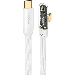 USAMS USB-C - USB-C PD 100W Eckkabel Iceflake Series 1,2m weiß SJ584USB02 (US-SJ584)