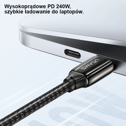 Kup Kabel USAMS U82 USB-C - USB-C 1.2m 240W PD 3.1 Încărcare Rapidă negru/black SJ580USB01 (US-SJ580) - USA898 - {ean13} - Sklep Home Screen