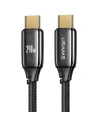 Kabel USAMS U82 USB-C - USB-C 2m 240W PD 3.1 geflochten schwarz SJ581USB01 (US-SJ581)