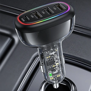 Kup Ładowarka Samochowoa USAMS 1xUSB-C 3xUSB-A C34 48W 3A+C PD czarna CC170CC01 (US-CC170) - USA900 - {ean13} - Sklep Home Screen