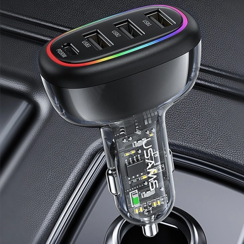 Kup Ładowarka Samochowoa USAMS 1xUSB-C 3xUSB-A C34 48W 3A+C PD czarna CC170CC01 (US-CC170) - USA900 - {ean13} - Sklep Home Screen