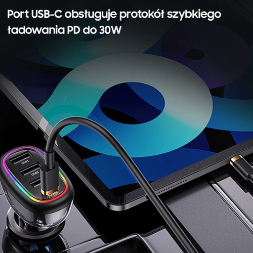 Kup Ładowarka Samochowoa USAMS 1xUSB-C 3xUSB-A C34 48W 3A+C PD czarna CC170CC01 (US-CC170) - USA900 - {ean13} - Sklep Home Screen