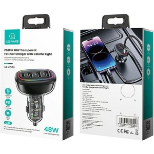Kup Ładowarka Samochowoa USAMS 1xUSB-C 3xUSB-A C34 48W 3A+C PD czarna CC170CC01 (US-CC170) - USA900 - {ean13} - Sklep Home Screen