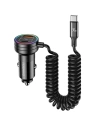 Kup USAMS 2xUSB-C 1xUSB-A C33 60W fekete autós töltő rugós kábellel CC167CC01 (US-CC167) - USA901 - {ean13} - Sklep Home Screen