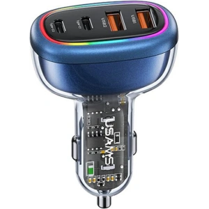 Kup Încărcător auto USAMS 2xUSB-C 2xUSB-A C34 120W albastru CC169CC01 (US-CC169) - USA903 - {ean13} - Sklep Home Screen