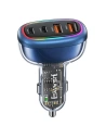 Încărcător auto USAMS 2xUSB-C 2xUSB-A C34 120W albastru CC169CC01 (US-CC169)