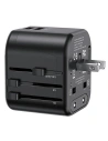 Încărcător de rețea USAMS 2xUSB T55 12W adaptor universal 4 în 1 US/AU/EU/UK negru CC173TC01 (US-CC173)