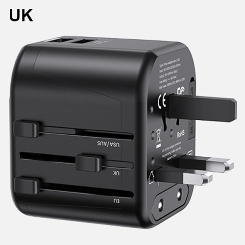 Kup Încărcător de rețea USAMS 2xUSB T55 12W adaptor universal 4 în 1 US/AU/EU/UK negru CC173TC01 (US-CC173) - USA904 - {ean13} - Sklep Home Screen