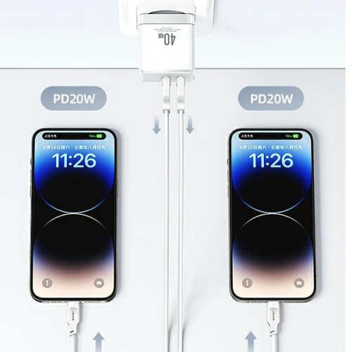 Kup Încărcător de rețea USAMS 2xUSB-C T54 40W PD negru CC172TC01 (US-CC172) - USA905 - {ean13} - Sklep Home Screen