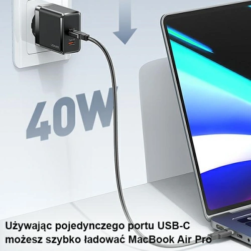 Kup Încărcător de rețea USAMS 2xUSB-C T54 40W PD negru CC172TC01 (US-CC172) - USA905 - {ean13} - Sklep Home Screen