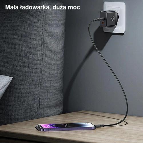 Kup Încărcător de rețea USAMS 2xUSB-C T54 40W PD negru CC172TC01 (US-CC172) - USA905 - {ean13} - Sklep Home Screen