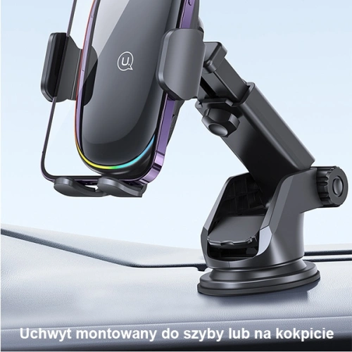 Buy USAMS US-CD187 15W Car Dashboard/Windshield Mount With Wireless Charger Built In Black CD187ZJ01 - USA912 - {ean13} - Home Screen Store Europe