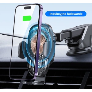 Buy USAMS US-CD187 15W Car Dashboard/Windshield Mount With Wireless Charger Built In Black CD187ZJ01 - USA912 - {ean13} - Home Screen Store Europe