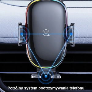 Kup Automobilní držák s indukčním nabíjením USAMS US-CD187 15W na sklo/na palubní desku černý CD187ZJ01 - USA912 - {ean13} - Sklep Home Screen