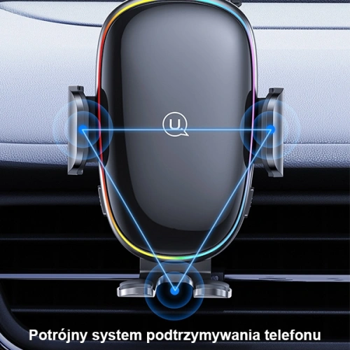 Kup Automobilní držák s indukčním nabíjením USAMS US-CD187 15W na sklo/na palubní desku černý CD187ZJ01 - USA912 - {ean13} - Sklep Home Screen