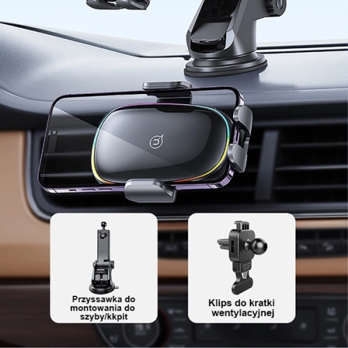 Buy USAMS US-CD187 15W Car Dashboard/Windshield Mount With Wireless Charger Built In Black CD187ZJ01 - USA912 - {ean13} - Home Screen Store Europe