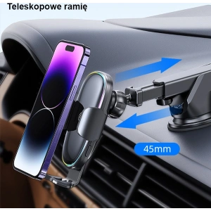 Buy USAMS US-CD187 15W Car Dashboard/Windshield Mount With Wireless Charger Built In Black CD187ZJ01 - USA912 - {ean13} - Home Screen Store Europe