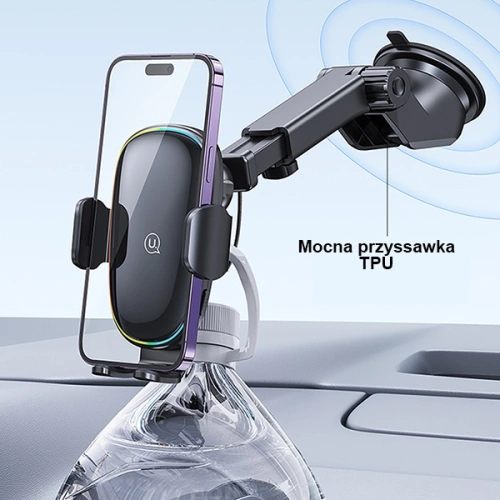 Kup Automobilní držák s indukčním nabíjením USAMS US-CD187 15W na sklo/na palubní desku černý CD187ZJ01 - USA912 - {ean13} - Sklep Home Screen
