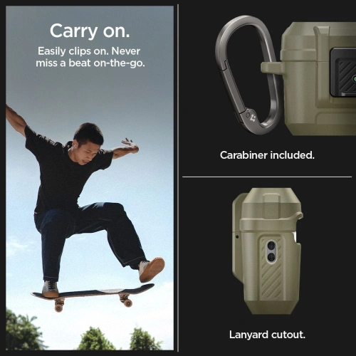 Kup Case Spigen Lock Fit Apple AirPods Pro 2/1 Vintage Khaki - SPN2767 - {ean13} - Sklep Home Screen