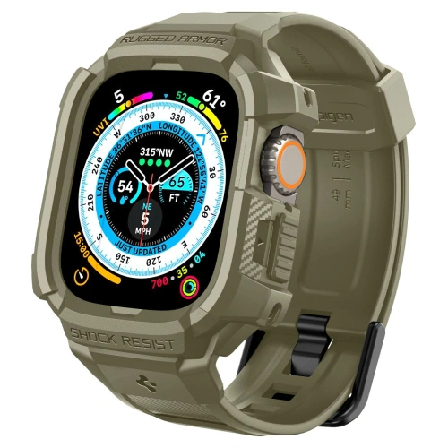 Buy Band + case Spigen Rugged Armor Pro Apple Watch Ultra 49mm Vintage Khaki - SPN2769 - {ean13} - Home Screen Store Europe