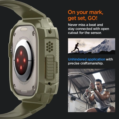 Kup Armband + Case Spigen Rugged Armor Pro Apple Watch Ultra 49mm Vintage Khaki - SPN2769 - {ean13} - Sklep Home Screen
