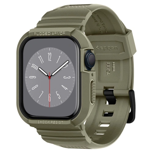 Kup Belt + case Spigen Rugged Armor Pro Apple Watch 4/5/6/7/SE 44/45mm Vintage Khaki - SPN2770 - {ean13} - Sklep Home Screen
