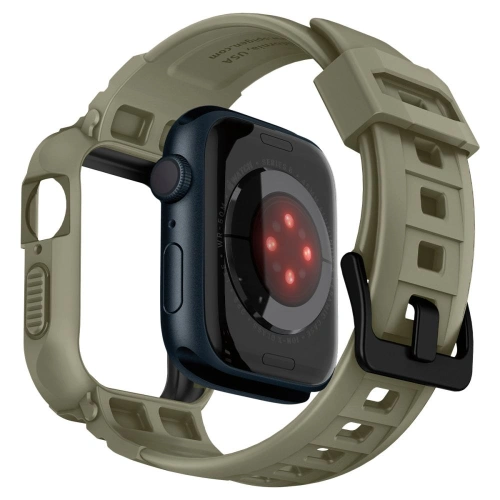 Kup Belt + case Spigen Rugged Armor Pro Apple Watch 4/5/6/7/SE 44/45mm Vintage Khaki - SPN2770 - {ean13} - Sklep Home Screen
