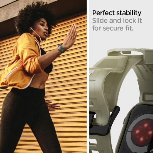 Kup Belt + case Spigen Rugged Armor Pro Apple Watch 4/5/6/7/SE 44/45mm Vintage Khaki - SPN2770 - {ean13} - Sklep Home Screen
