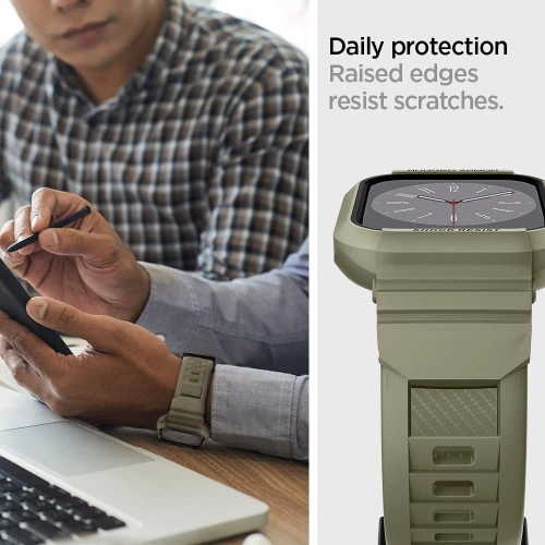 Kup Belt + case Spigen Rugged Armor Pro Apple Watch 4/5/6/7/SE 44/45mm Vintage Khaki - SPN2770 - {ean13} - Sklep Home Screen
