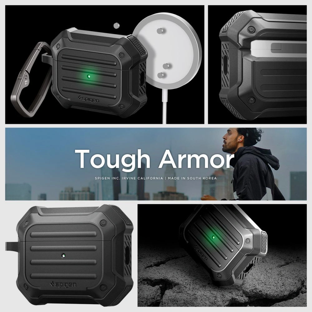 Etui Spigen Tough Armor Mag MagSafe Apple Airpods Pro 2/1 Black