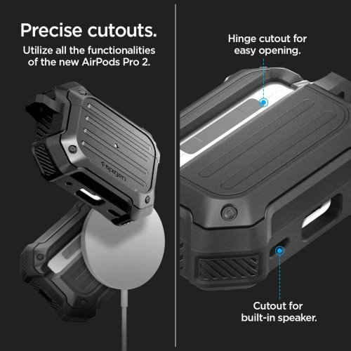 Kup Spigen Apple Tasche Tough Armor MagSafe Airpods Pro 2/1 Schwarz - SPN2776 - {ean13} - Sklep Home Screen