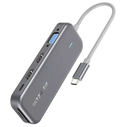 Kup Adaptér 11v1 HUB USB-C Blitzwolf BW-TH11 HDMI x2, USB3.0, USB2.0 x2, SD/TF, VGA, USB-C x2 a RJ45 - BLZ521 - {ean13} - Sklep Home Screen
