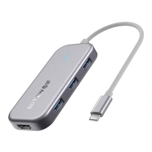 Kup Adaptor 7w1 HUB Blitzwolf BW-TH5 USB-C 1x HDMI, 3x USB 3.0, 1x USB-C PD, 1x SD, 1x Micro SD - BLZ525 - {ean13} - Sklep Home Screen
