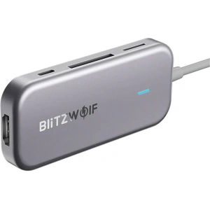 Kup Adaptor 7w1 HUB Blitzwolf BW-TH5 USB-C 1x HDMI, 3x USB 3.0, 1x USB-C PD, 1x SD, 1x Micro SD - BLZ525 - {ean13} - Sklep Home Screen