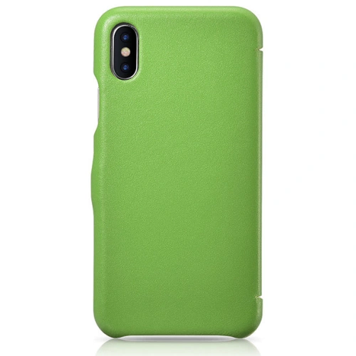 Kup Eui Bőr tok klappal/zárható iCarer Fém Klipsz Vintage Folio iPhone XS / iPhone X Zöld (RIX02-GN) - ICR483 - {ean13} - Sklep Home Screen