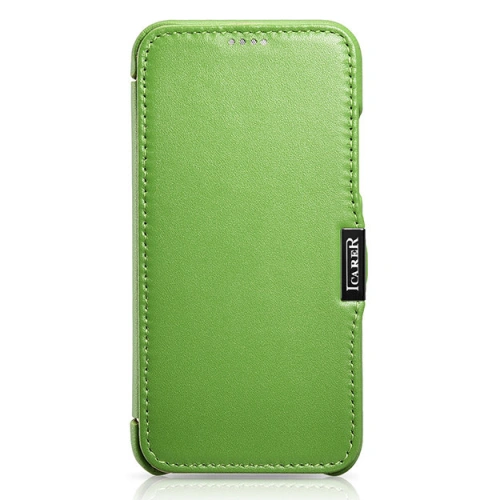 Kup Eui Bőr tok klappal/zárható iCarer Fém Klipsz Vintage Folio iPhone XS / iPhone X Zöld (RIX02-GN) - ICR483 - {ean13} - Sklep Home Screen